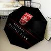 Arsenal Football Club Crest Automatic Folding Umbrella - 8-Rib Travel Umbrella with Auto Open/Close & Portable Gifts for Holidays or Birthdays