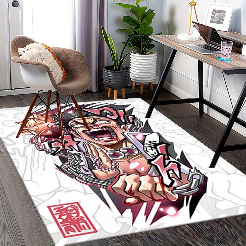 1pc Anime Cartoon Design Chair Mat - Jujutsu Kaisen Satoru Gojo Inspired Office Rug, Non-Slip Carpet for Desk, Home Decor, Gaming Room, Seasonal Gift.