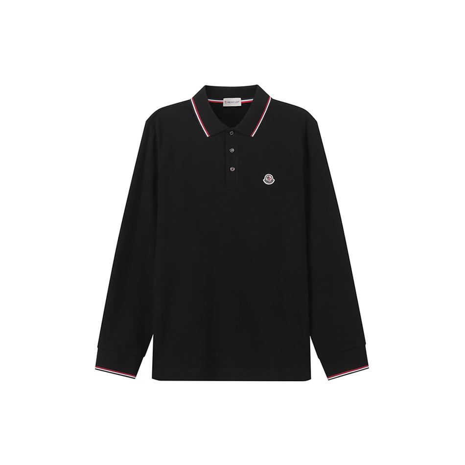 Moncler Logo Patch Long Sleeved Polo Shirt H20918B7010084556999