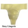 Fetish Latex Glossy Thong Men Sexy Transparent Seamless Rubber Underwear Glossy U Convex Underpant Erotic Sissy Lingerie Panties