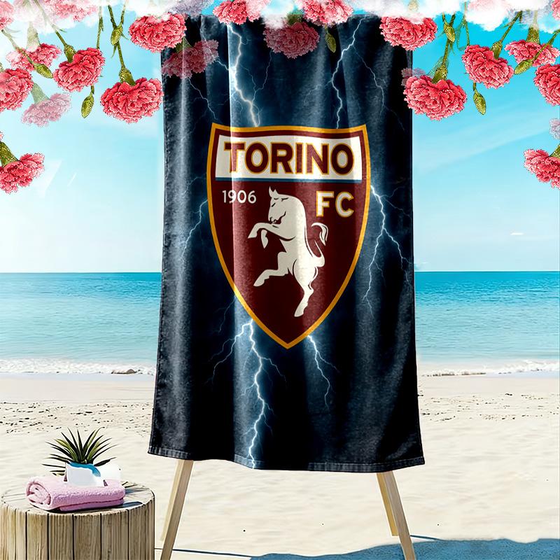 Torino Fc Print Beach Towel, Large Soft Quick Dry Towel for Beach Camping Swimming