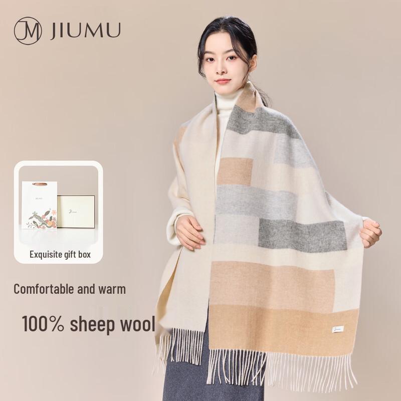 

JIUMU Women s Pure Wool Scarf & Shawl