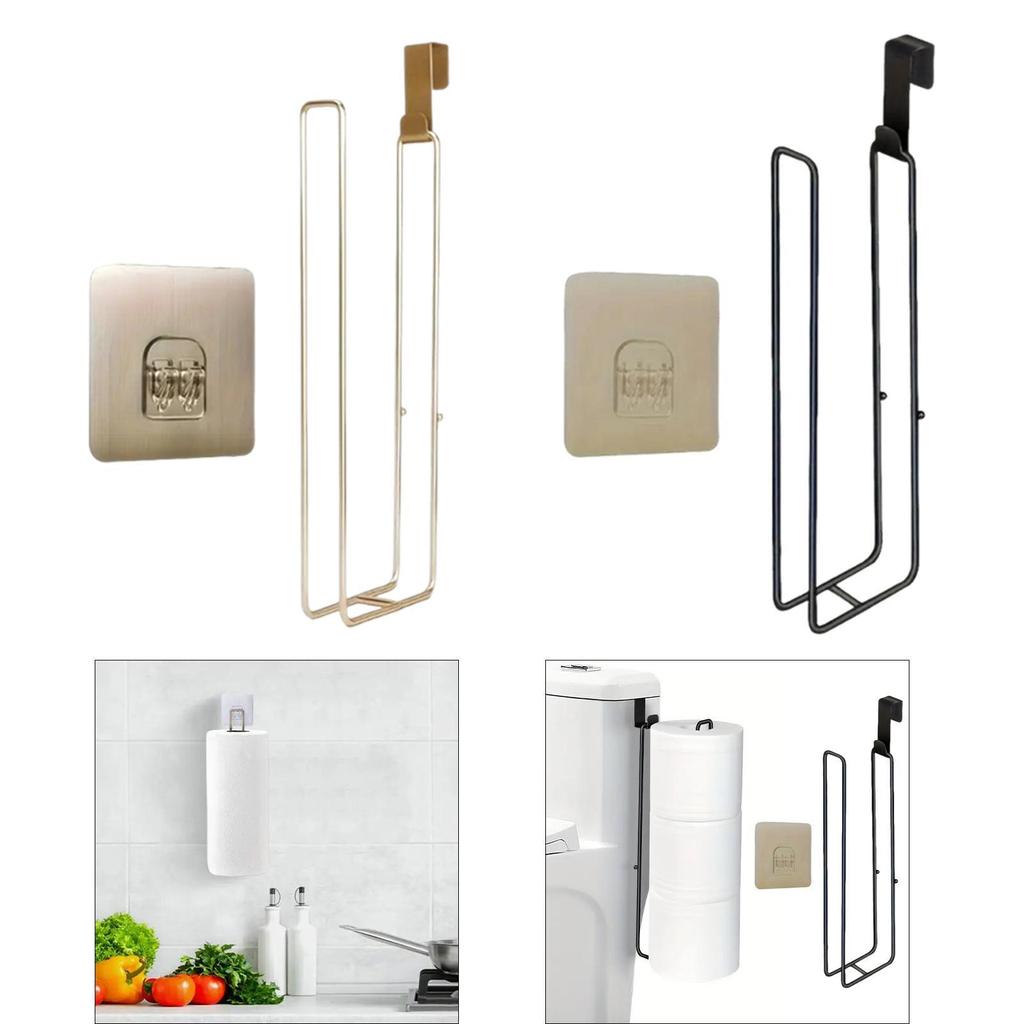 Toilet Paper Holder Sturdy Paper Storage Rack Self Sticky Wall Mount for Bathroom Organization Dorm Office Toilet Kitchen