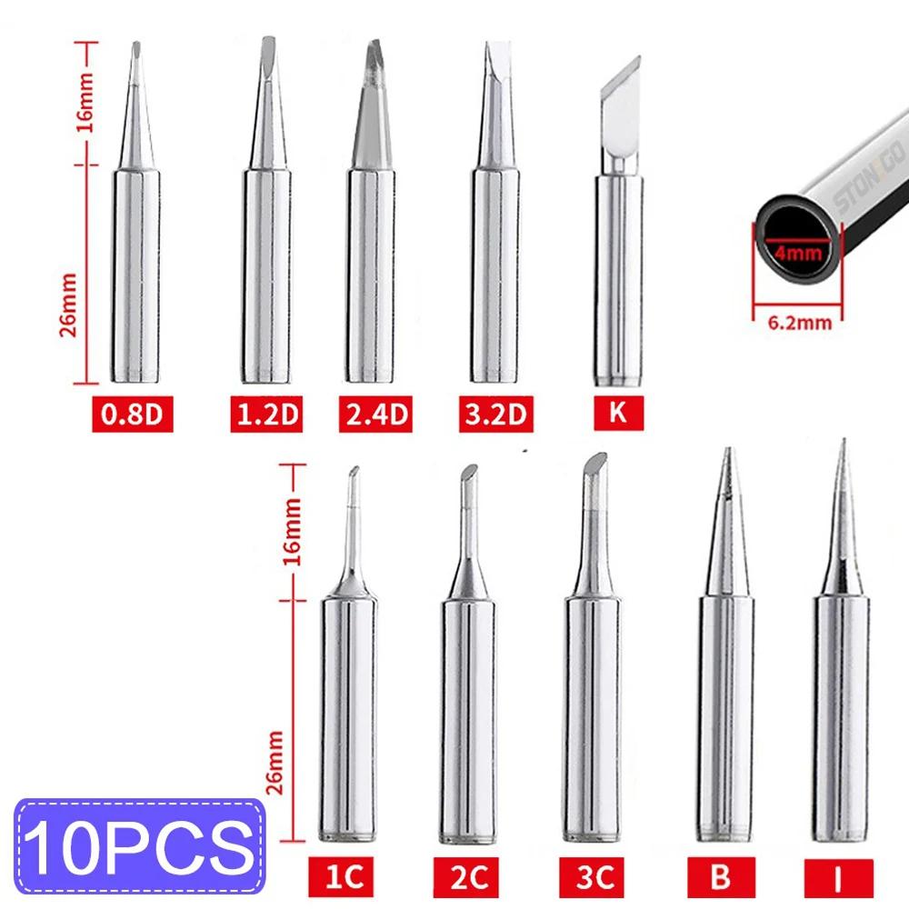 STONEGO Soldering Iron Tips Set 5/10 Pcs DIY Electric Soldering Iron Replacement Tip Repair Tool Accessories