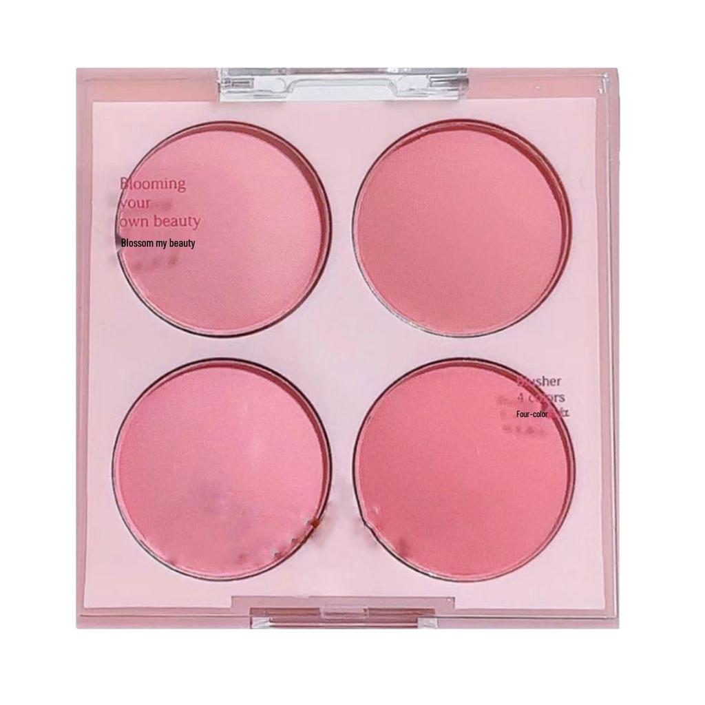 Summer Sweet Girl Four-Color Matte Blush: Natural Nude Makeup Set for a Fresh, Youthful Look