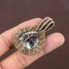 Natural Tree Of Life Sage Amethyst Gemstone Copper Wire Wrap Pendant 2.17" a5j74