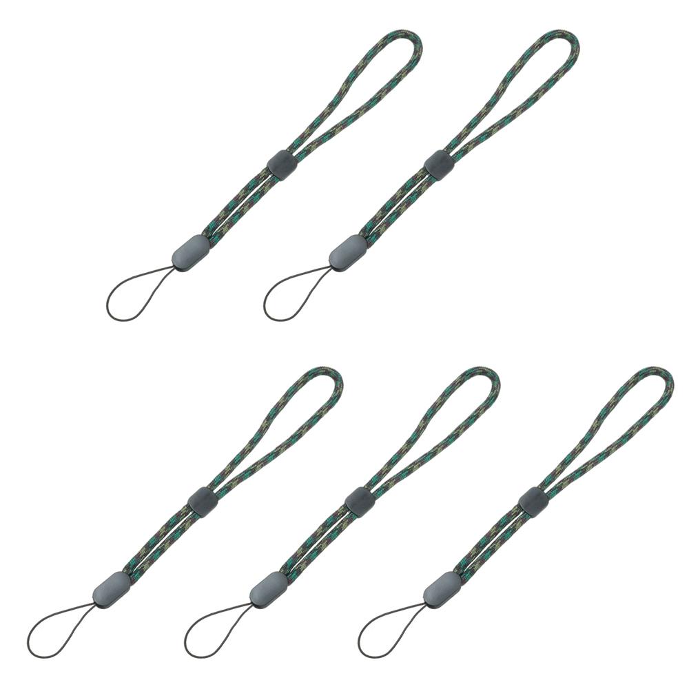 5pcs Adjustable Key Lanyard Short Braid Bottle Lanyard Necklace Wrist Strap U Disk Lanyard Phone Lanyard