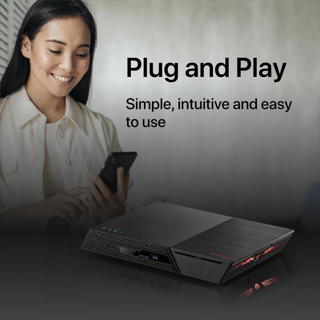 ASUSTOR Subsidiar ASUS SSD NAS 6 Bay FS6706T Flashstor 6 Slot SSD NvMe Intel Celeron N5105 Quad Core Port de mare viteză DDR4 Memorie 4GB Echipat cu HDMI