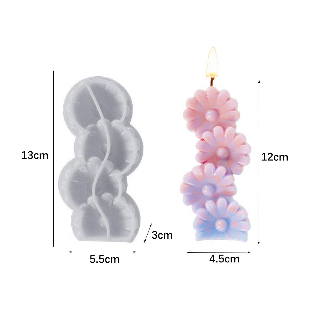 Flower Love Plants Candle Silicone Mold Home Ornaments Soap Resin Plaster Valentine's Day for Candle Making Tools Chocolate Gift