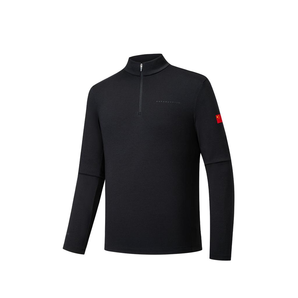 Anta Champion Glory Casual Pullover Knit Sweater Men sweater Basic-Black 152540405-4