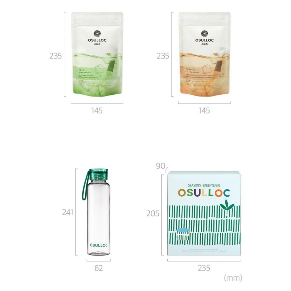 Osulloc Cold Water Stick Tea Bag Set(Strap Bottle 500ml)