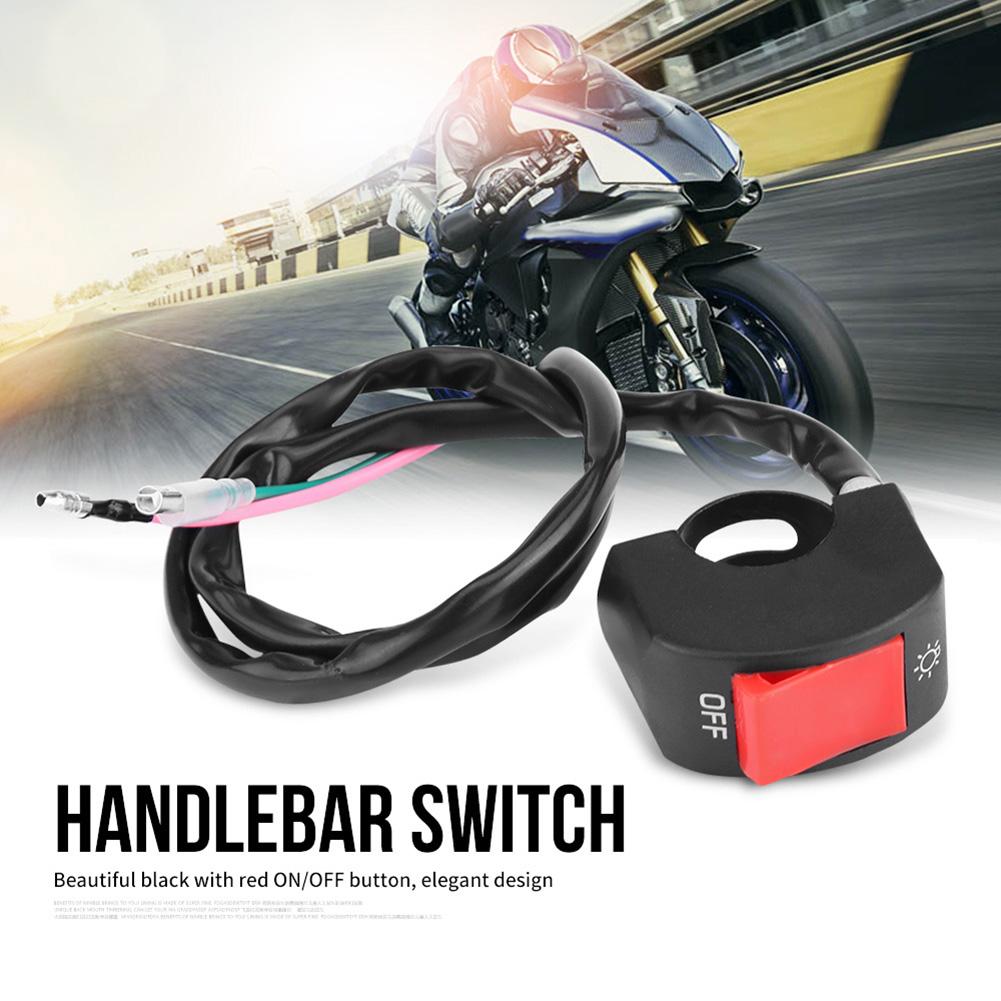 22mm 7 8  Universal Motorcycle Handlebar Switch Headlight Fog Light Switch W  ON OFF Button