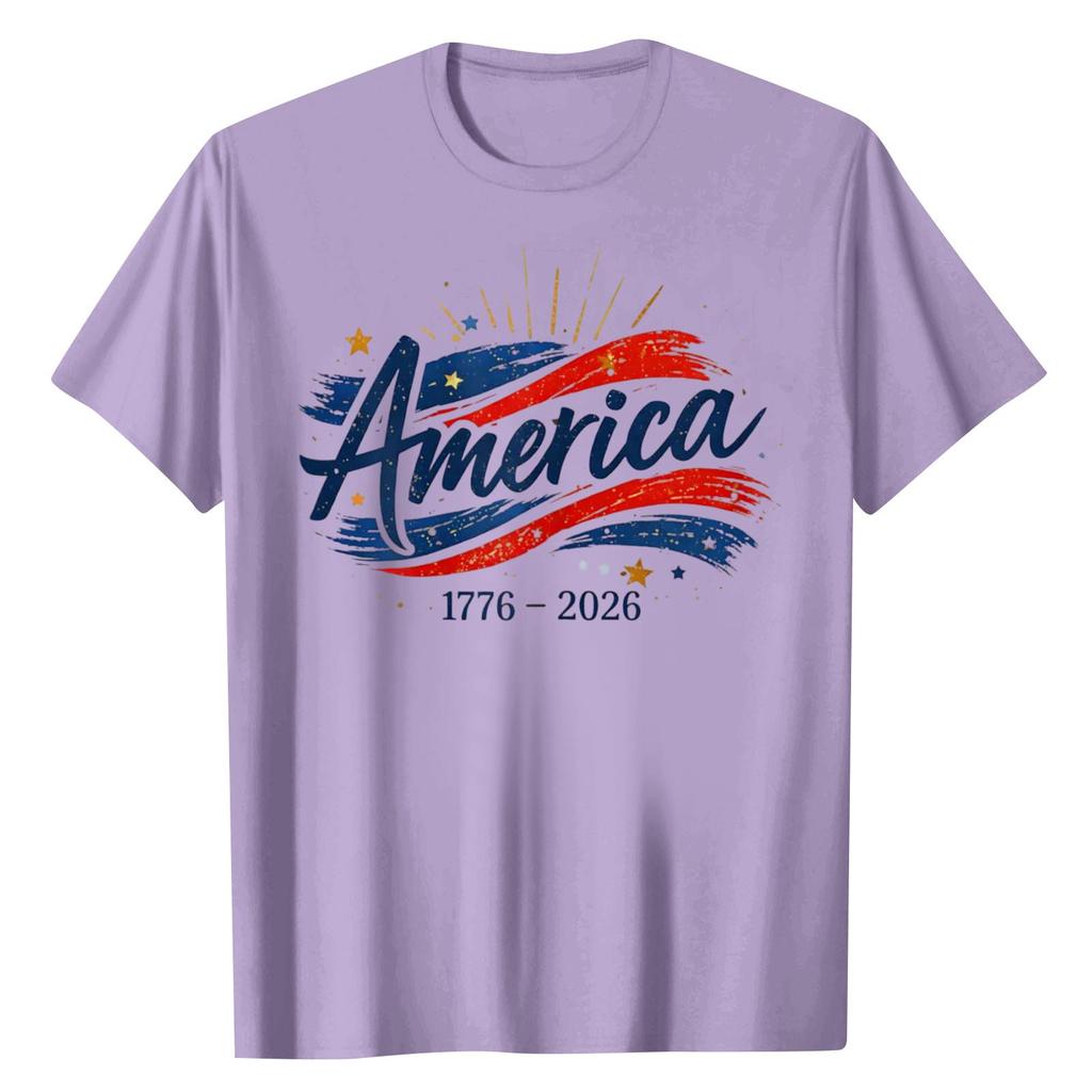 Unisex Round Neck Casual Digital Printed Short Sleeved T-shirt Top