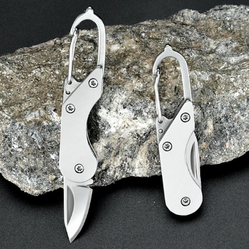 Mini High Hardness All Steel Portable Folding Knife Outdoor Camping Knives Fishing Knife Keychain Unboxing Knives