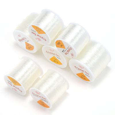 Filo Elastico di Cristallo Trasparente Elastico Cordoncino Elastico per Infilare Perline Filo Elastico Filo Metallico per Creazione di Gioielli Componenti Fai da Te