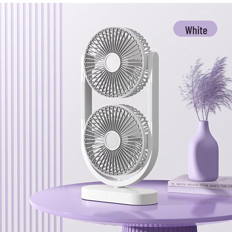 WJ Portable Dual-Head USB Desktop Fan