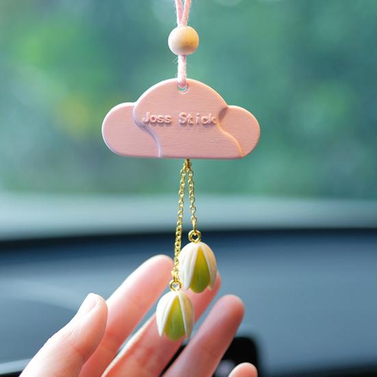 Deodorante per Auto a Forma di Nuvola Diffusore di Aroma Affascinante con Ciondolo a Forma di Bocciolo di Fiore Fragranza a Lunga Durata Profumo Fresco Accessorio per Auto