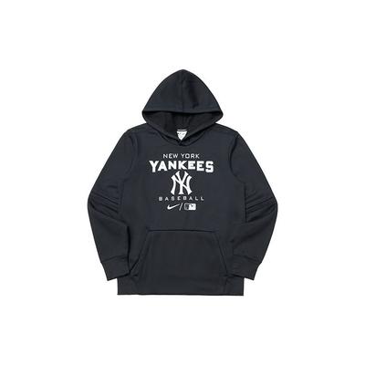 Nike Hoodie X MLB Kollaboration New York Yankees Buchstabenlogo Print Pullover Langarm Kinder Hoodies Schwarz 3Z3B7SBGY-NYY