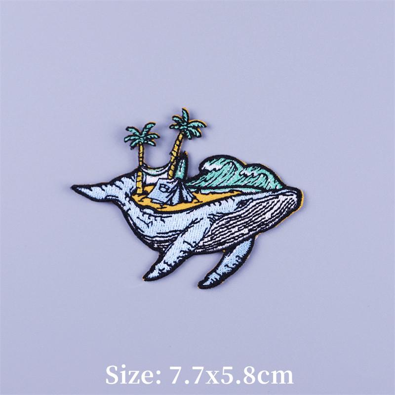 Adventure Camping Thermoadhesive Patches On Clothes DIY Mountain Beach Iron-on Patch For Clothing Travel Sunglasses Appliques