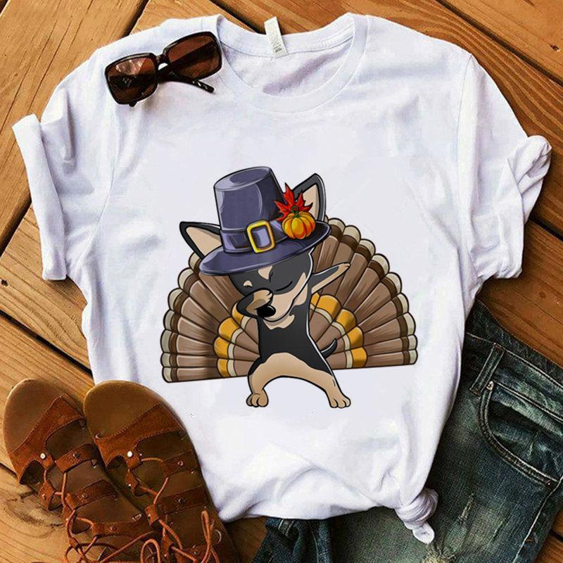 Stampa Mamma Chihuahua T-shirt da Donna Estate Nuova Moda T-shirt Divertente Design Cane Bella Ragazza T-shirt Tee Shirt Femme