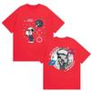 Oversized White Cotton Casual Streetwear T-Shirt with Harry Styles Fan Art, Snoopy, Disco Ball and "Kiss All The Time, Disco Occasionally"
