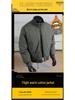 Veste d'aviateur d'hiver pour homme à col montant - Vêtement d'extérieur décontracté ample épaissi en coton