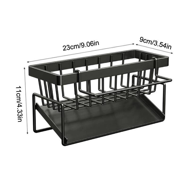 Sponge Drainer Rack Stainless Kitchen Organizer Bathroom Sink Rack Soap Holder Organizer Rack