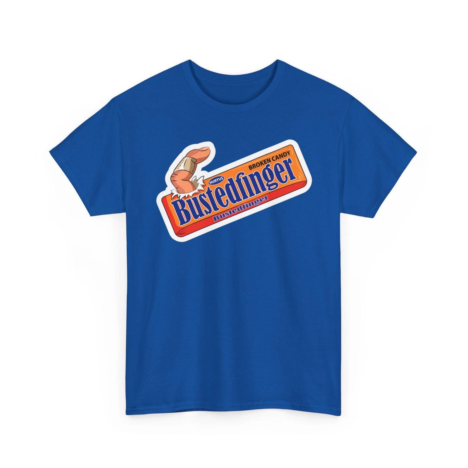 Wacky Packages Bustedfinger Candy Bar Printed T shirt Funny Butterfinger Parody 2XL