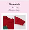 Children's Cartoon Wool Sweater - New Year, Autumn/Winter Base Layer for Girls