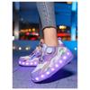 Junshi Kids' Light-Up Double Row Roller Skate Shoes
