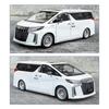 1/18 Scale Toyota Alphard MPV Diecast Metal Model Car with Sound & Light, Perfect for Gifts and Collections (White)