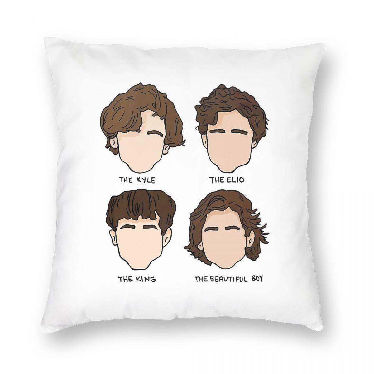 Timothee Chalamet Haircut Pillowcase Polyester Linen Velvet Printed Zip Decorative Throw Pillow Case Sofa Seater Cushion Cover 30x30cm