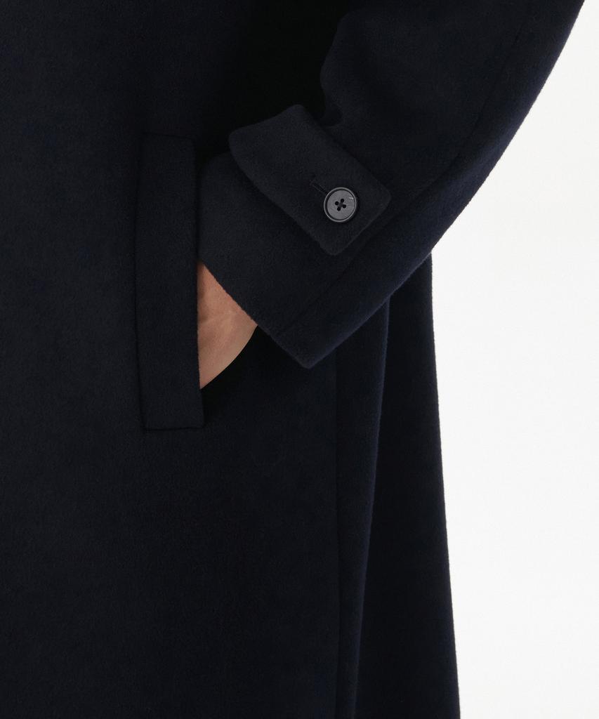 Musinsa Standard Cashmere Blend Oversized Minimal Balmacaan Coat [Navy]