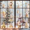 Yousheng 9 Sheets/Set Christmas Window Cling Removable Waterproof PVC Winter Merry Christmas Static Glass Sticker Holiday Party Decoration Decal