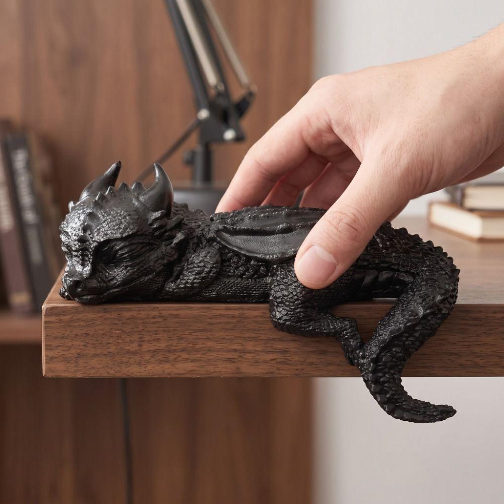 Resin Dragon Sculpture Decoration Bookshelf Ornaments Decorative Desktop Ornament Home Decor