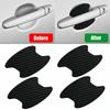 Carbon Fiber Texture Vinyl Car Door Handle Anti-Scratch Protector Film Stickers Accessories Auto Exterior Trim Black