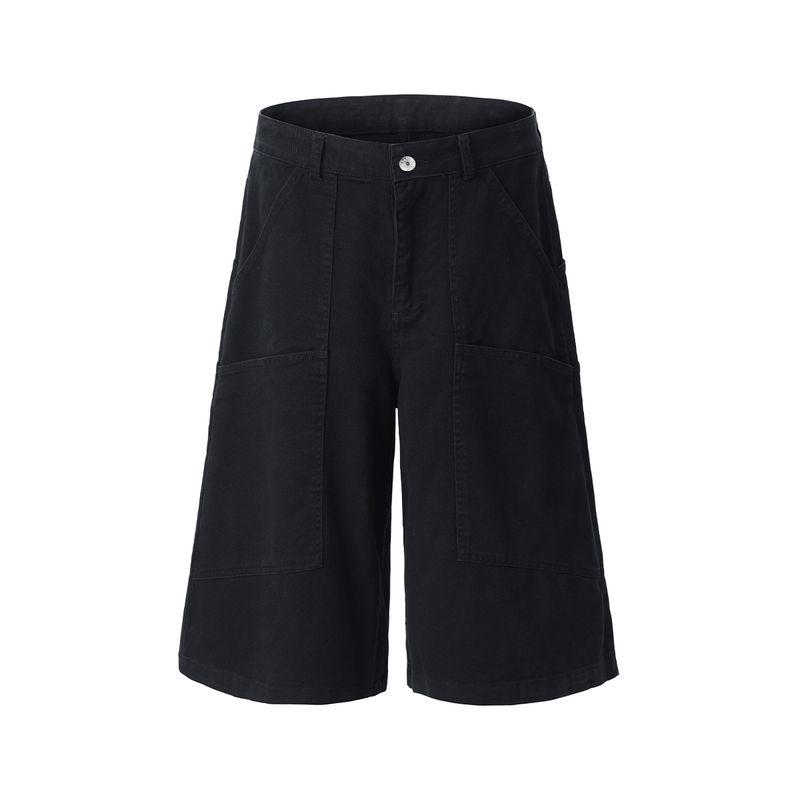 Men's American Retro Washed Deconstructed Workwear Cropped Pants Unisex 2025 New Loose Fit Casual Mid-Length Pants Trendy