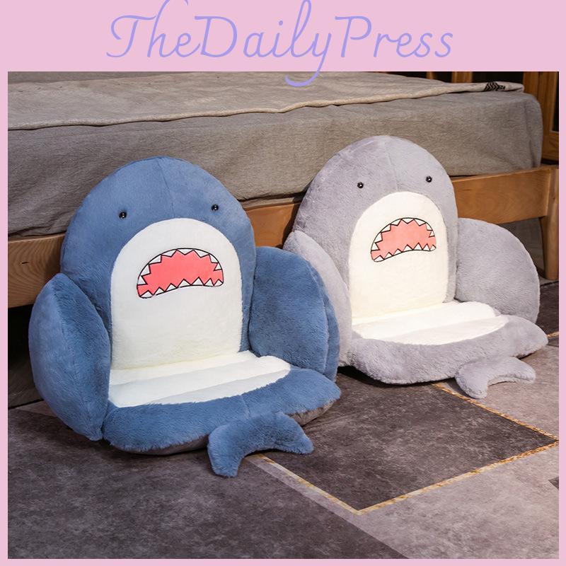 Shark Cartoon Adorable Design Plush Seat Cushion For School And Use Offices