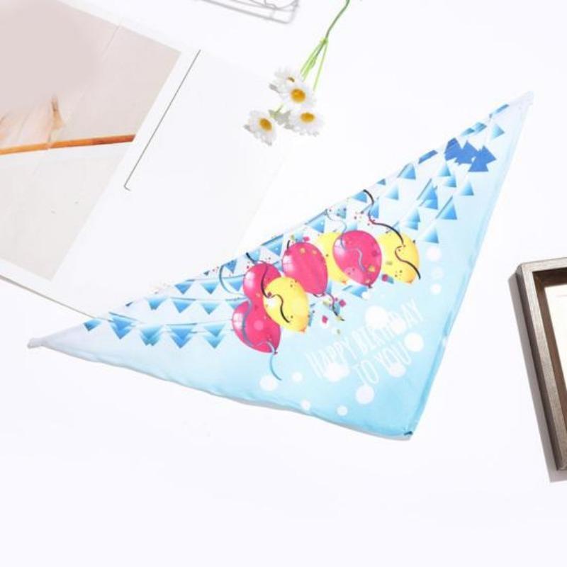 Dog Saliva Towel Creative Pattern Show Unique Charm Super Soft Balloon Print Pet Saliva Towel Birthday Party Decor Pet Supplies