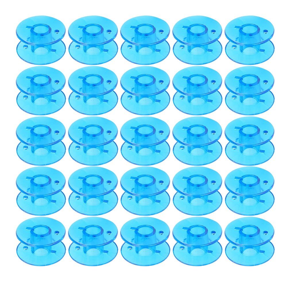 25pcs With Organizer Empty Bobbins Plastic Replacement Bobbins Accessories Plastic Spool  DIY Sewing