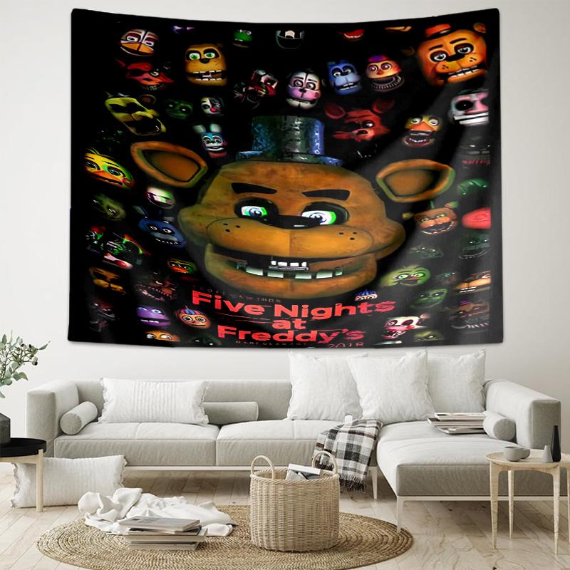 1pc Cartoon Five Nights at Freddys Tapestry, Living Room, Bedroom, Office, Party Decor, Ideal Festive Gift