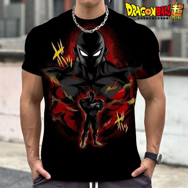 2026 Summer Dragon Ball Retro Fitness T-shirt Men's Oversized 3D Printed Short-sleeved Family