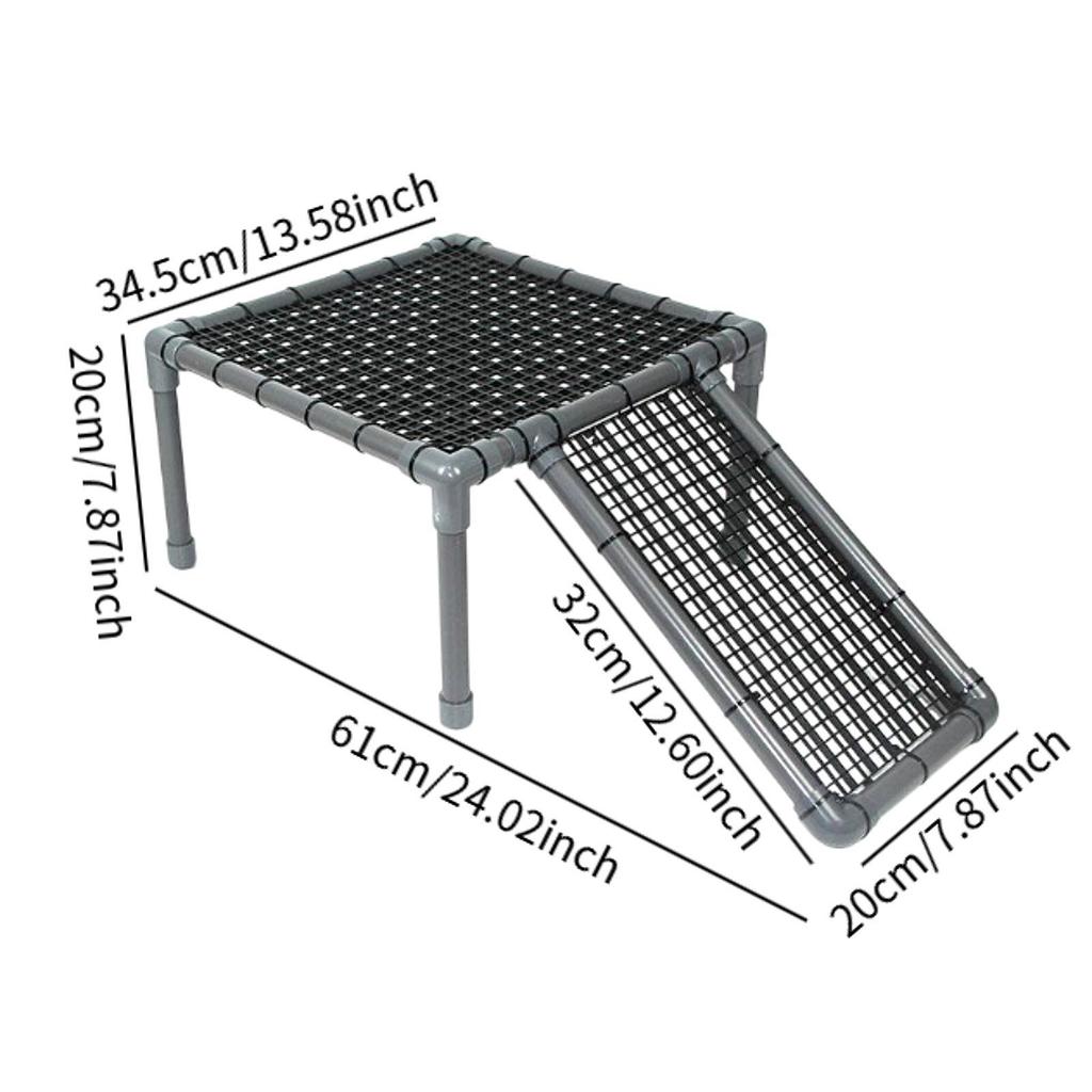 Turtle Basking Platform Reptile Tank Ladder Resting Climbing Shelf Turtle Ramp for Turtles Newts Amphibians Bearded Dragon