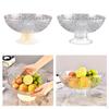 Footed Fruit Bowl Dessert Display Stand with Draining Holes Base Tray Snacks Basket for