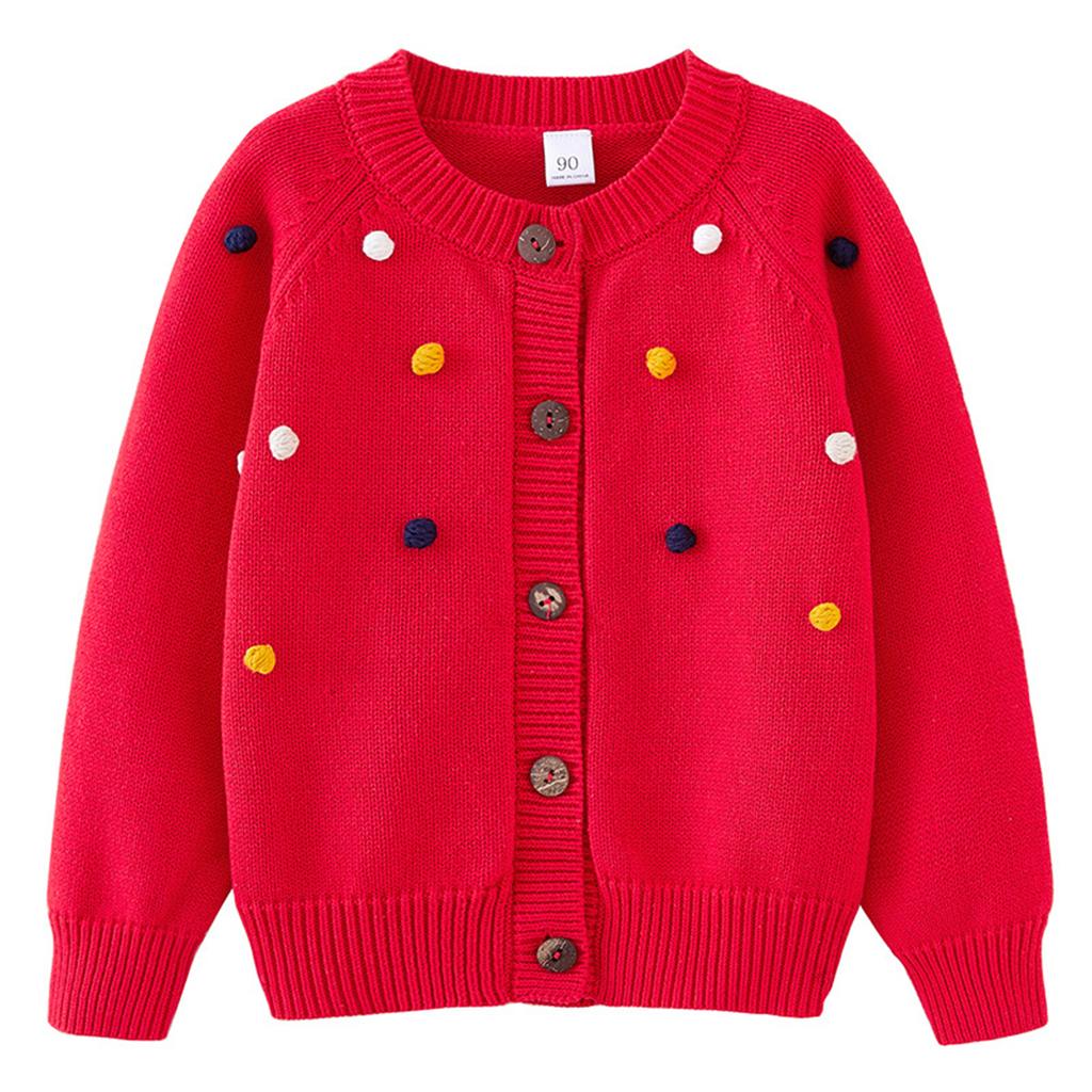 Children's Fashion Casual Cardigan Knitted Long Sleeve  Top