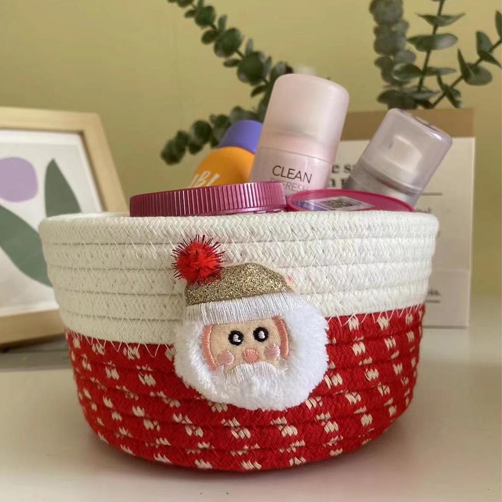 Рождественские корзины для хранения ключей, праздничные корзины с персонажами, рождественские корзины для хранения, праздничные контейнеры для хранения, всякая всячина, косметика
