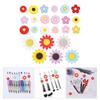 24Pcs Flower Bead Adornment Delicate Flower Handmade Necklace Beads Round Silicone Beads for Crafts and Home Decors