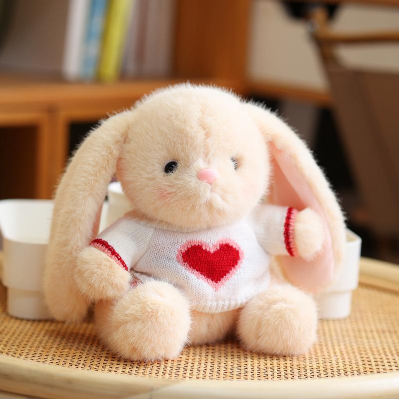 

Cute Little Rabbit Doll with Sagging Ears Plush Toys Little White Rabbit Rabbit Doll Comforting Doll Couple Rabbit Birthday Gift 20cm