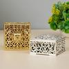 Vintage Hollow Out Jewelry Box Gold/Silver Plated Plastic Candy Box Wedding Party Favor Box for Ring Earrings Necklace Bridal Shower Birthday Supplies