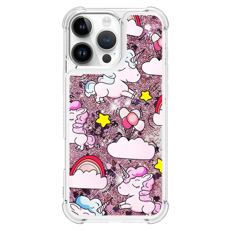 I Phone 16 Pro Max Case On For Funda iPhone 16 Pro MAX Cover Glitter Dynamic Liquid Case For Apple16 Plus 16ProMax Cases Etui
